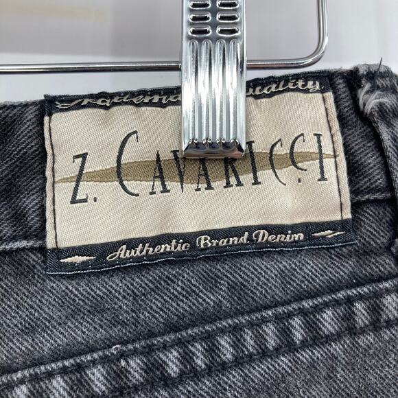 Vintage Z Cavaricci Womens Black Jeans Sz 31 High Rise Straight Leg Mom 90s Y2K - Picture 8 of 14